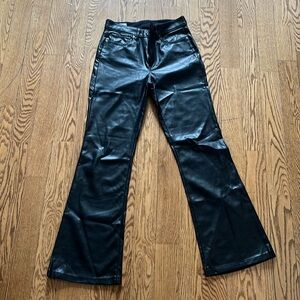 GAP ‘70s flare high rise vegan leather pants